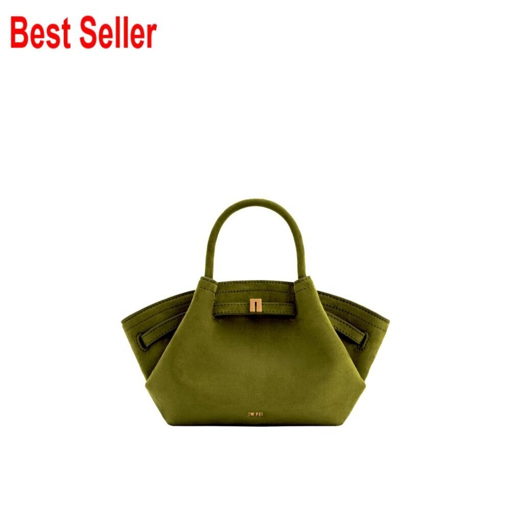 Faux Suede Mini Tote Bag with Adjustable Strap